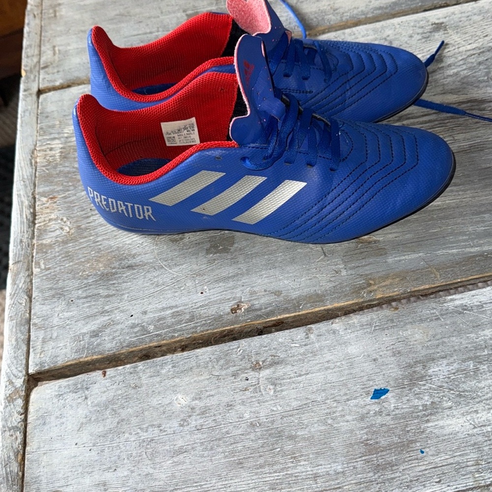 adidas Blue and Red Athletic Shoes turf, soccer cleats ⚽️🏟️🥅
